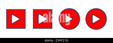 Play Icon vector. Play button vector icon Stock Vector