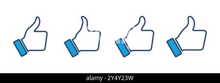 Thumbs up icon vector. Hand like. Like icon vector. Stock Vector