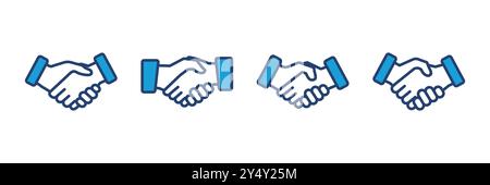 Handshake icon vector. business handshake. contact agreement Stock Vector