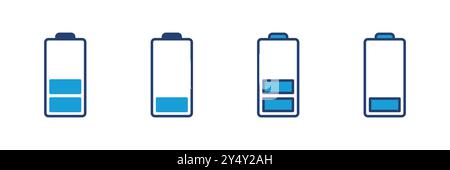 Battery vector icon. battery charge level. battery Charging icon Stock Vector