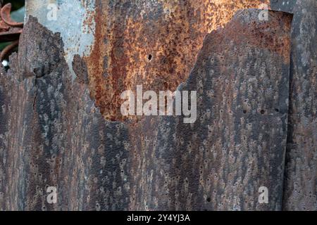 Brown rust texture on zinc iron Stock Photo