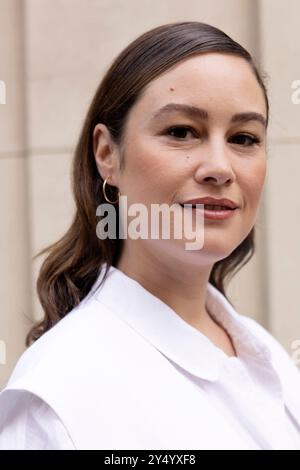 Aida Folch Poses portrait session during the promotion of Isla Perdida (Haunted Heart), at on July 19, 2024 in Madrid, Spain. Stock Photo