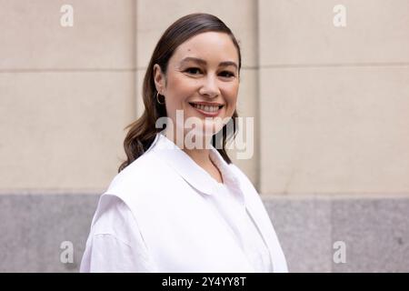 Aida Folch Poses portrait session during the promotion of Isla Perdida (Haunted Heart), at on July 19, 2024 in Madrid, Spain. Stock Photo