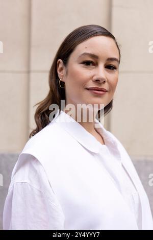 Aida Folch Poses portrait session during the promotion of Isla Perdida (Haunted Heart), at on July 19, 2024 in Madrid, Spain. Stock Photo