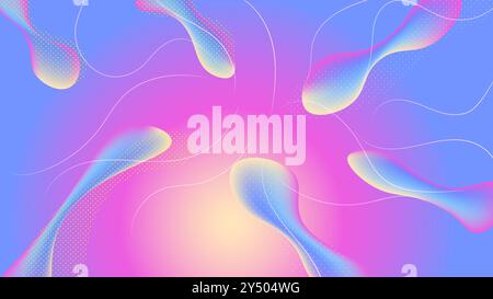 Abstract background with colorful shapes and lines suitable for graphic design projects, website backgrounds, social media posts, and wallpaper. Stock Vector