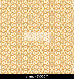 Geometri Pattern Orange on white background; versatile design suitable for backgrounds, packaging, textiles, and branding materials. Stock Vector