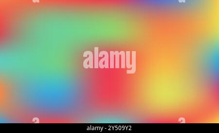 Blurred colorful background with red, blue, green, yellow, and orange hues. Ideal for vibrant designs and graphics projects. Stock Vector