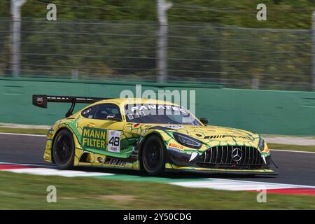 48 Lucas AUER (AUT), Daniel MORAD (CAN), Maro ENGEL (GER), Mercedes-AMG GT3 EVO, Mercedes-AMG Team MANN-Filter during Fanatec GT Endurance Cup Monza Round, Endurance race in Monza, Italy, September 20 2024 Stock Photo