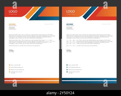 Modern Letterhead Design. Business letter head. Stock Vector