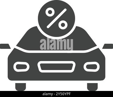 Auto Loan icon vector image. Suitable for mobile application web application and print media. Stock Vector