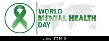 World Mental Health Day. Suitable for greeting card, poster and banner. Vector illustration Stock Vector