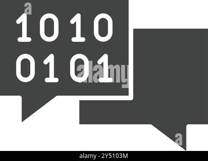 Binary Messages icon vector image. Suitable for mobile application web application and print media. Stock Vector