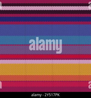 pattern of Blanket stripes in seamless vector textile and texture style. colorful traditional pattern on dark Background used in fashion and clothes Stock Vector