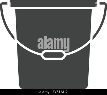 Bucket icon vector image. Suitable for mobile application web application and print media. Stock Vector