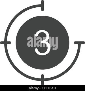 Countdown icon vector image. Suitable for mobile application web application and print media. Stock Vector