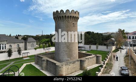 Merdekan Castle is located on the Absheron Peninsula of Baku. The castle was built in the 12th century. Stock Photo