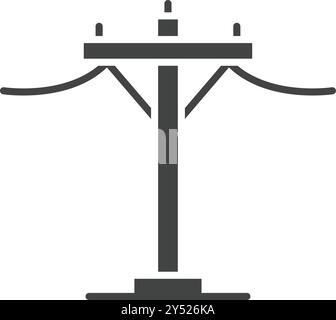 Electric Pole icon vector image. Suitable for mobile application web application and print media. Stock Vector