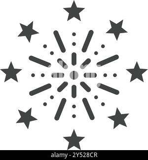 Fireworks icon vector image. Suitable for mobile application web application and print media. Stock Vector
