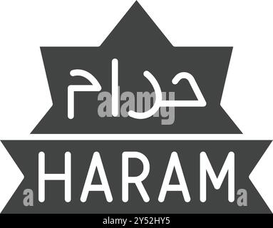 Haram icon vector image. Suitable for mobile application web application and print media. Stock Vector
