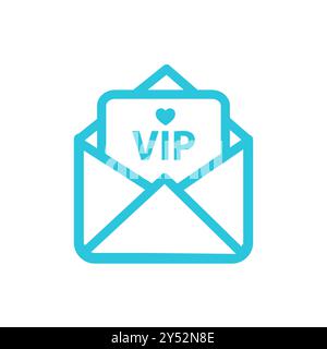 Invitation icon. The letter. Isolated on white background. From blue icon set. Stock Vector