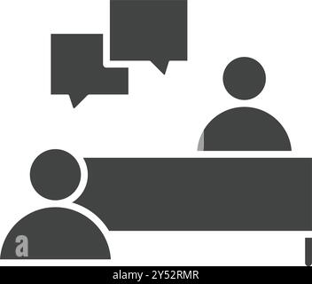 Interview icon vector image. Suitable for mobile application web application and print media. Stock Vector