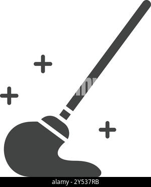 Mop icon vector image. Suitable for mobile application web application and print media. Stock Vector