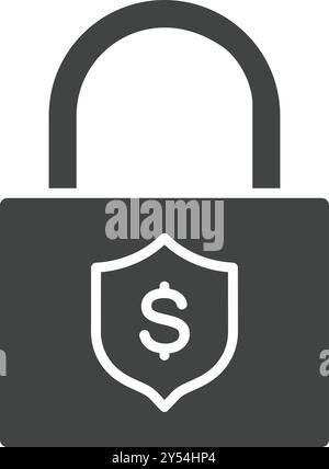 Secured Loan icon vector image. Suitable for mobile application web application and print media. Stock Vector