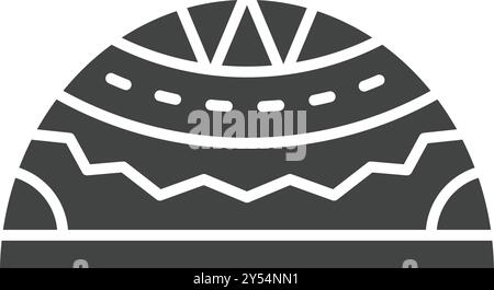 Skullcap icon vector image. Suitable for mobile application web application and print media. Stock Vector