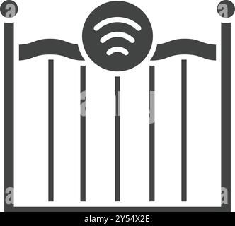 Smart Gate icon vector image. Suitable for mobile application web application and print media. Stock Vector