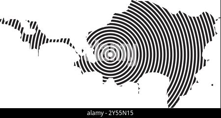 Saint Maarten Island map icon illustration element design Stock Vector