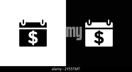 Annuity due icon linear logo mark set collection in black and white Stock Vector