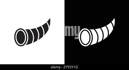 cornucopia icon linear logo mark set collection in black and white Stock Vector