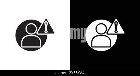 Fake account icon linear logo mark set collection in black and white Stock Vector