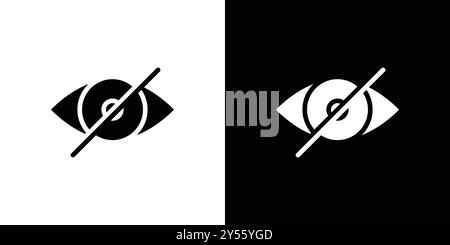 Hide icon linear logo mark set collection in black and white for web ...