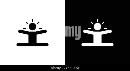Split legs exercise icon linear logo mark set collection in black and white Stock Vector