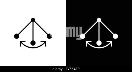 swing icon linear logo mark set collection in black and white Stock ...