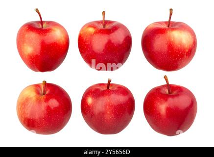red apples path isolated on white Stock Photo