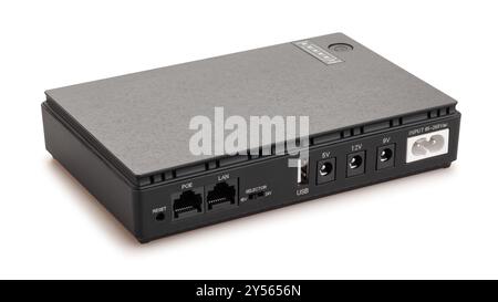 pc router ups path isolated on white Stock Photo