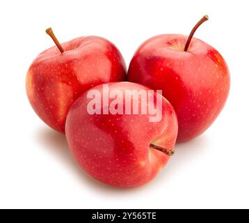 red apples path isolated on white Stock Photo