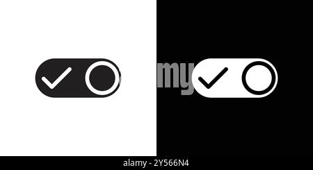 Toggle switch icon linear logo mark set collection in black and white Stock Vector