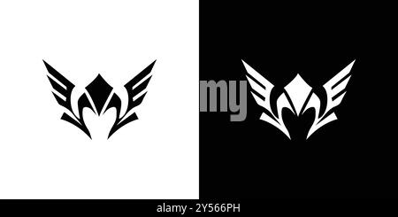 valkyrie icon linear logo mark set collection in black and white Stock Vector