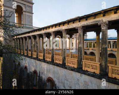 Beautiful detail shot of the column at Belvedere Pfingstberg in Potsdam, Germany Stock Photo