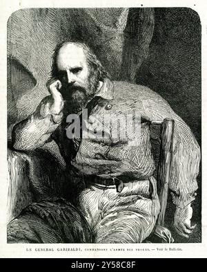 Le Général Garibaldi, commandant l'Armée des Vosges Stock Photo