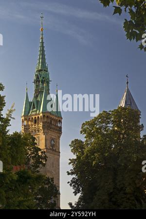 Town hall, old building in neo-Gothic style with a tower of Dankwarderode Castle, Braunschweig, Lower Saxony, Germany, Europe Stock Photo