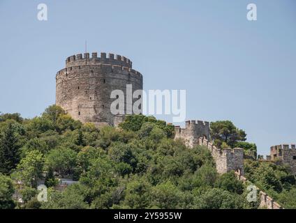 Rumelihisarı Fortress on the Bosphorus in Istanbul Turkey Stock Photo