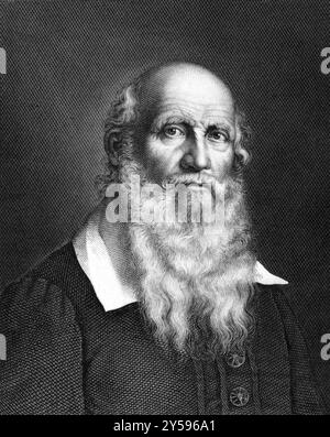 Friedrich Ludwig Jahn (1778-1852) on engraving from 1859. German gymnastics educator and nationalist. Engraved by Nordheim and published in Meyers Kon Stock Photo