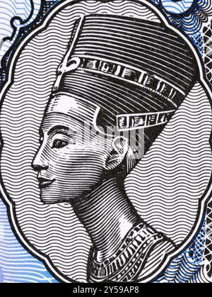 Nefertiti, queen and wife of the Pharaoh Akhenaten, Ancient Egyptian ...