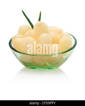 Delicious Onion Pickles Side Dish With Tangy, Crunchy Flavors , Isolated on White Background Stock Photo