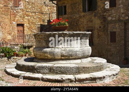 the village of Castiglione d'Orcia is an example of  medieval architecture perfectly conservated Stock Photo