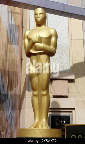 Oscar statue at the 88th Annual Academy Awards held at the Loews Hollywood Hotel in Hollywood, USA on February 28, 2016. Stock Photo